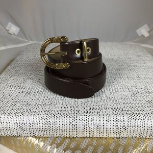 Brown Belt with Gold Buckle